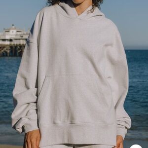 Daily Drills Heather Grey Oversized Fleece Hoodie